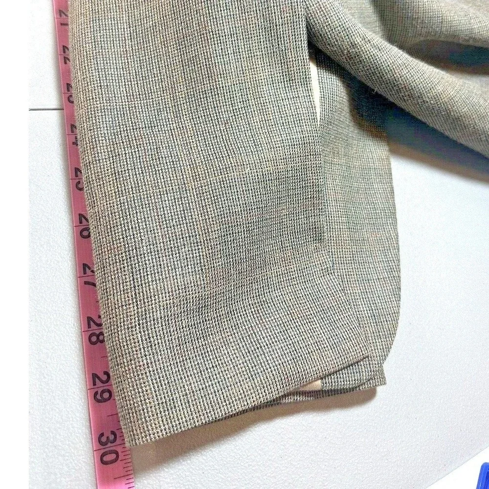 Lauren Ralph Lauren Men Blazer Sports Coat 44R Brown Window Pane Jacket Career